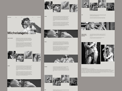 Longread — Michelangelo art artist concept design landing longread ui ux web design website