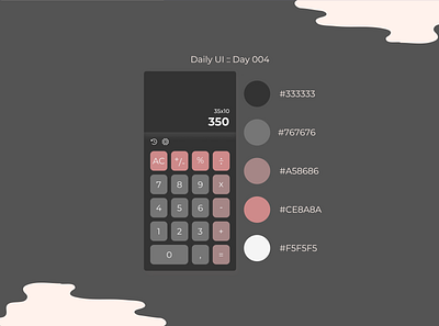 Daily UI : Day 004 - Calculator dailyui mobile apps ui ui design uiux design ux ux design