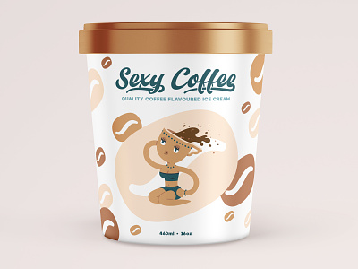 Sexy Coffee box character coffee coffee bean coffee cup cup dribbbleweeklywarmup girl ice cream illustration packaging sexy thierry fousse woman