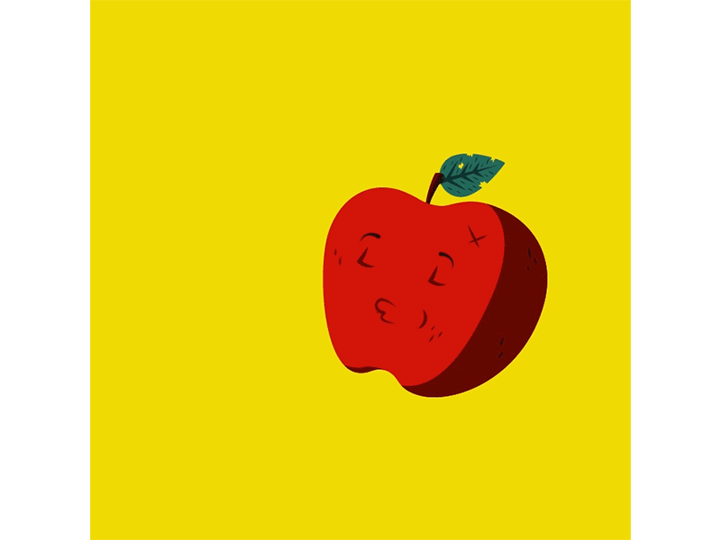 Injuicetice - Sliced Apple animation apple fruit fun gif sliced