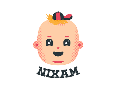 Nixam cap character character design face freelance fun halftone illustration illustrator nixam slang smile