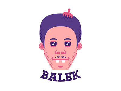 Balek balek character character design comb face freelance fun halftone illustration illustrator slang smile