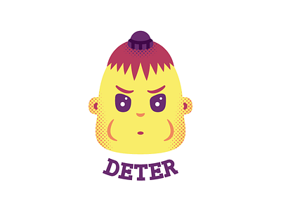 Deter cap character character design deter face freelance fun halftone illustration illustrator slang