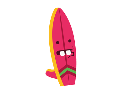 Derp Board board character derp fun icon pink summer surf teeth thierry fousse