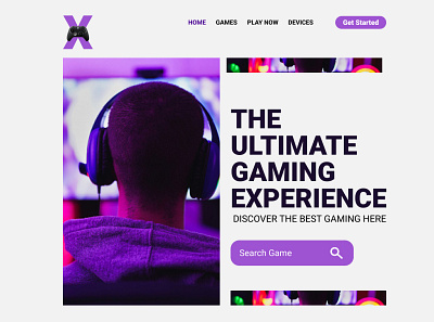 FIGMA !! UI Gaming WEBSITE LANDING PAGE figma figma design gaming app gaming web landing page ui ux website xd