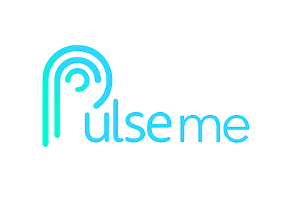 Pulse me Logo brand strategy design gradient logo logotype pulse ui