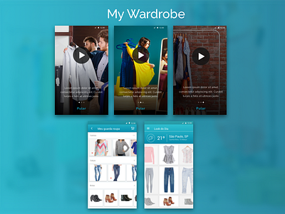 My wardrobe - Android Application app design ios mobile mobile applications mobile interface ui usability ux