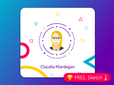 Free Sketch Download - Material Design Card