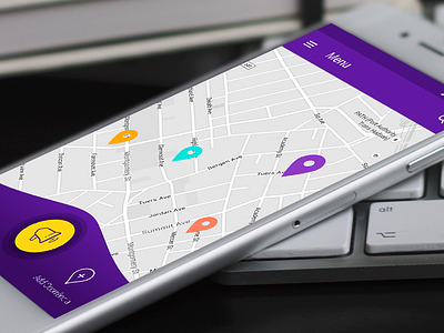 Map App Mobile android icon map material design menu navigantion pin tabbar