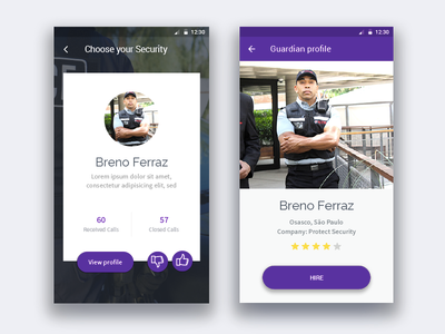Guardian App - Profile to hire