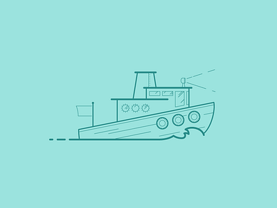 Tugboat illustration nautical