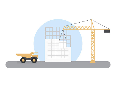 Reports Construction crane dump truck illustration