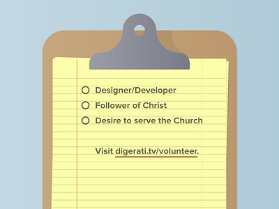 Volunteer Invite church church to church designer developer volunteer