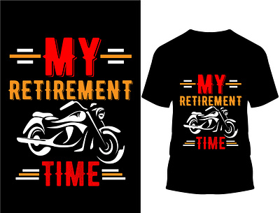 My Retirement Time T shirt design.. bike bike boy bike girl biker biker lover custom design custom t shirt custom t shirt design design illustration logo typography vector