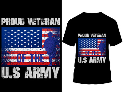 Proud veteran U.S army T-shirt design..