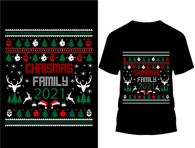 Chrismas family 2021 t-shirt design.. christmas christmas t shirt custom design custom t shirt custom t shirt design design holyday illustration logo typography vector