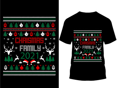 Chrismas family 2021 t-shirt design..