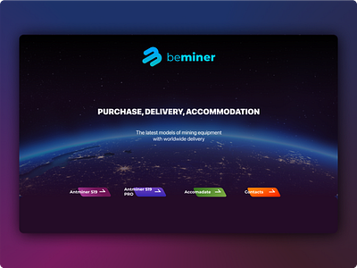 BeMiner website design digital interface ui ux webdesign