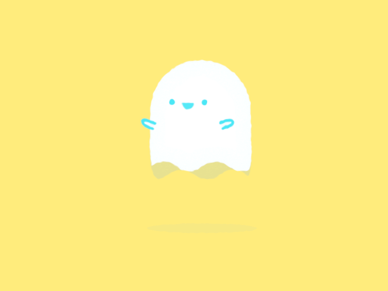 Ghosty aftereffects animation character cute ghost illustration snapchat
