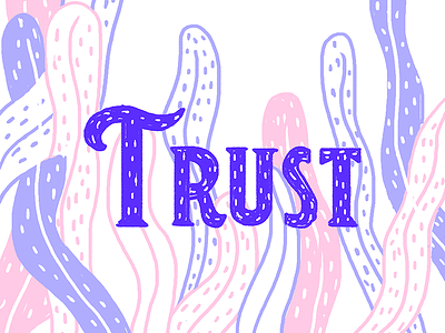 Trust brush design illustration lettering photoshop type