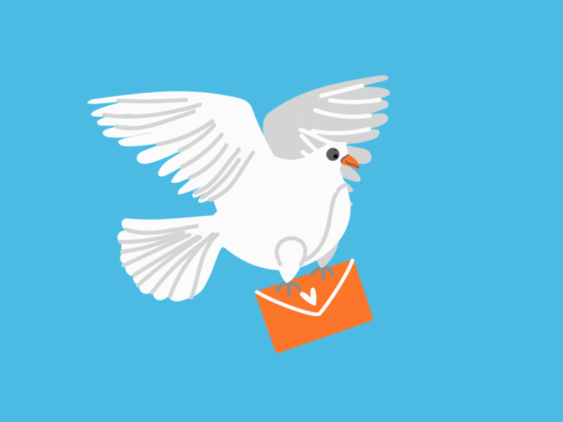 Love letter delivery aftereffects animation illustration illustrator love pigeon vector