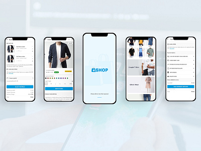 E-Shop Application UI Design ui