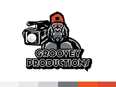 Groovey Productions gorilla graphic design illustrator logo vector