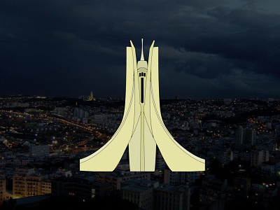 Maqam E’chahid - Martyrs' Memorial algeria design illustration logo vector