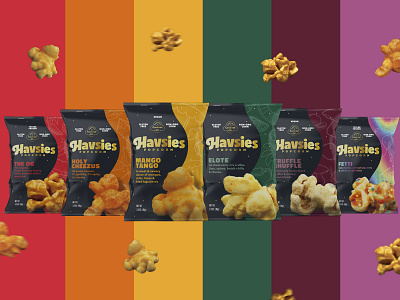 Flavors brand branding package popcorn