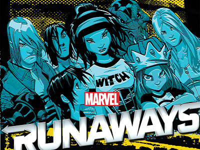 Marvel Runaways branding comic design illustration marvel runaways series urban