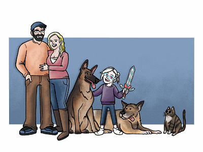 O'Brien Family Portrait illustration