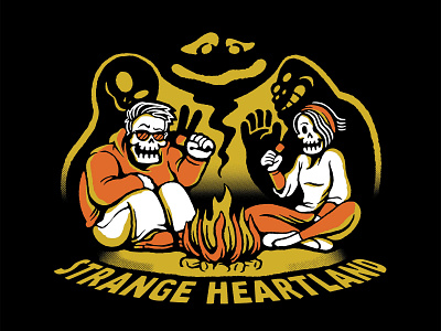 Strange Heartland Tee branding design illustration