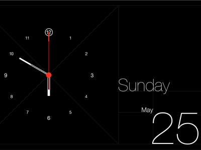 Retina Perfection, iPhone Clock black clock golden ratio helvetica neue