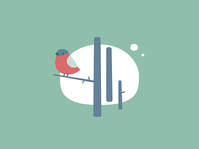 Bullfinch illustration vector