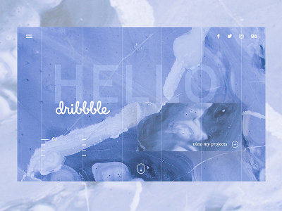 Hello Dribbble! blue design firstshot hello ui ux webdesign