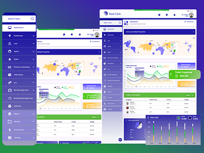 ERP System Software Design For Real Estate branding dashboard home page ui ux