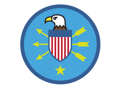 Dod Re Design Fullversion arrows bald eagle department of defense eagle design logo minimal modern shield star stripes usa