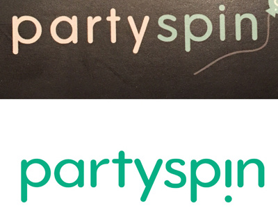 partyspin Dribbble design logotype mark party rounded sans spin word