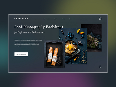 Food Photography Backdrops Online Shop figma food photography online shop ui ux ui design web design