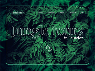 Travel Agency in Ecuador - conept design figma jungle jungle tour tourism travel ui ux ui design web design