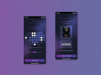 Cinema ui app case study P3 graphic design ui