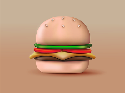 soft burger illustration