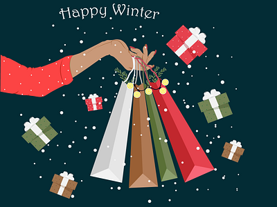 happy winter design graphic design illustration vector