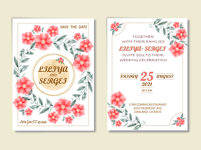 приглашение на свадьбу app branding design graphic design illustration logo typography vector
