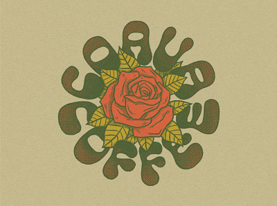 Coava "Rose City" tee graphic branding coffee design graphic design illustration merch oregon portland rose roses tee shirt
