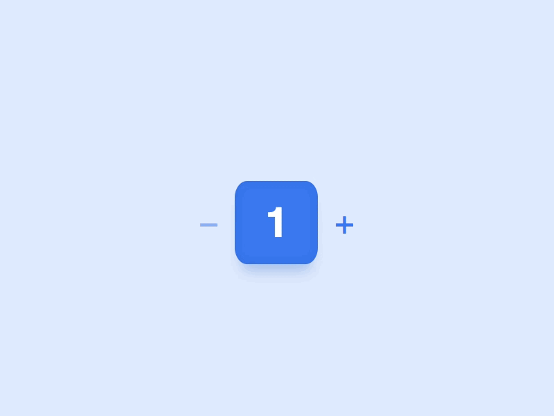 Simple counter with animation animation button code codepen counter interactive javascript number stepper ui