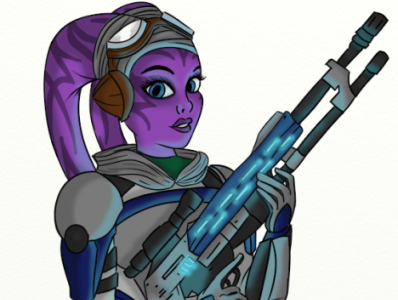 Laz armor artrage studio artragestudio character character design colorful concept design future futuristic illustration rifle scifi starwars