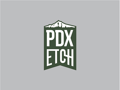 PDX Etch identity logo mt. hood oregon portland