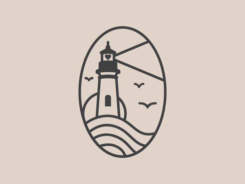 Lighthouse and waves tattoo - Tattoogrid.net