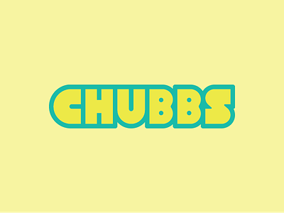 Chubbs block letters bubble type chubbs chubby dj logo electronic music fat type geometric type house music logo logotype